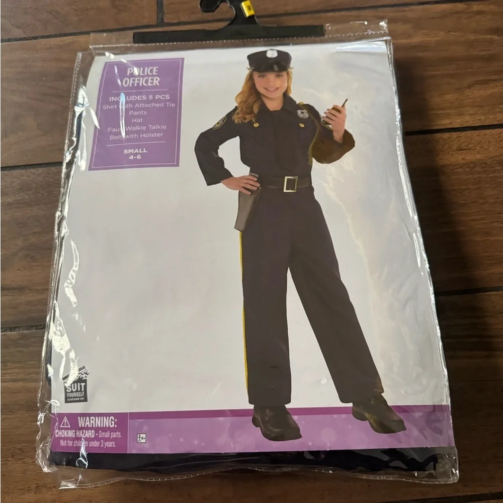 POLICE OFFICER kids Halloween costume size small 4-6 - Picture 4 of 4
